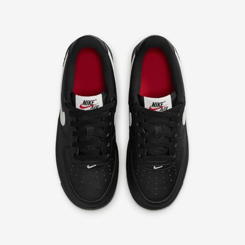 Nike Air Force 1 Big Kids' (Boys') Shoes (HV6359-001, Black/University Red/Phantom)4