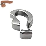 Men's Stainless Steel Long Stretch Pendant Metal Fitness Accessory with Removable Steel Ball S92-SS (S)