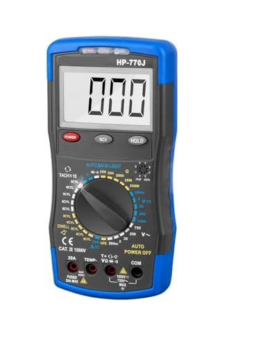 Multímetro Automotriz HP-770J Multímetro Digital para Auto Detector de Voltaje Velocidad/RPM, Pinzas 605A Metro 600A AC/DC (HP-770J) miniatura 1