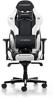 DXRacer (the Original) Gladiator G001 Gaming Chair, Faux leather, Black-White, Up to 200 cm