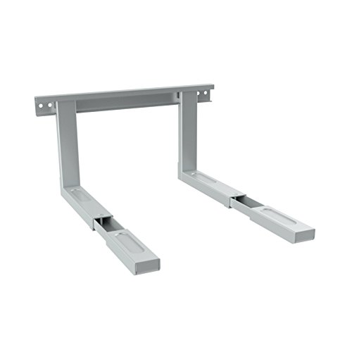 Soporte universal para microondas PureMounts MWH-02 para montaje en pared longitud ajustable 385-535 mm, ancho de pluma: 43 cm, capacidad de carga: máx. 35,0 kg, gris plateado