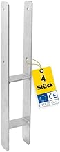 4 Pack H Anchor Post Brackets H Anchor 9 x 9 mm Post Anchor Post Anchor Post Support to Seal in Concrete Support Foot Beam Shoe Post Support Post Support