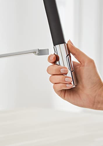 GROHE Feel, Profi Küchenarmatur mit 2 Strahlarten (Wasserhahn für die Küche mit ausziehbarer Profibrause und magnetischem Docking, 360° schwenkbar, werkzeugfreie Montage), chrom, 31489000