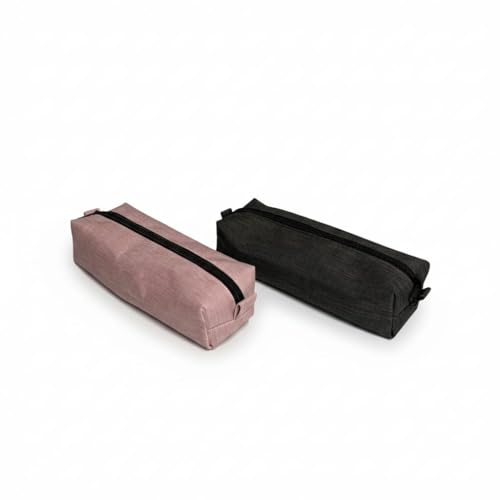 Estojo Escolar e Necessaire Téxtil Impermeável com Visual Moderno para Organização de Itens Pessoais (Cinza)