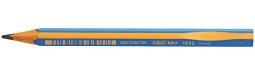BIC Kids Jumbo Triangular Learner Lápices de Grafito HB para Niños – Óptimo para enseñar a Escribir - Azul, Caja de 12 Lápices