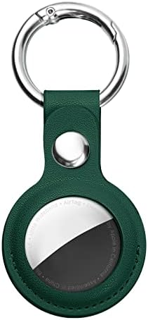 Ainiv Protective Case for Apple Airtags, 2PCS Black Brown PU Leather Keyring Case, Airtag Holder, AirTags Tracker Cover, Air Tag Holder, Pet Dog Cat Collar Tracker, AirTags Key Finder, Locator Tracker