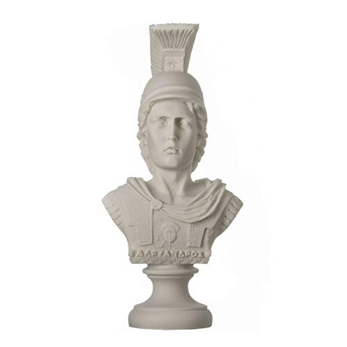 Busto de Alejandro Magno de Macedonia estatua griega 7.48"