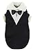 Dog Tuxedo Bow Tie Wedding Party Suit, Dog Wedding Clothes Sweater for Small Dogs Small (S) Size 12
