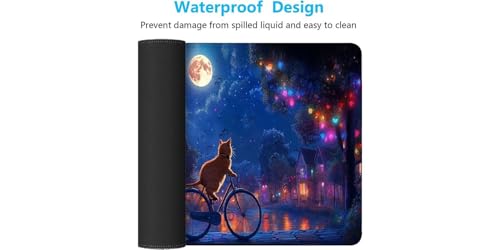 Mousepad XXL con base de goma antideslizante y bordes cosidos para un control preciso del PC 7