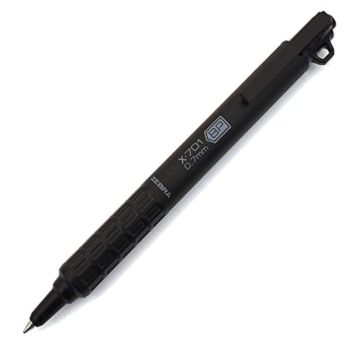 Zebra X-701 Pressurised Ballpoint Pen - 0.7mm - Matte Black Barrel - Black ink