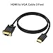 URELEGAN HDMI to VGA Cable 3.3 Feet, HDMI to VGA Cord (Male to Male) 1080P HD Video Cables Compatible for Computer, Desktop, Laptop, PC, Monitor, Projector, HDTV and More (NOT Bidirectional)