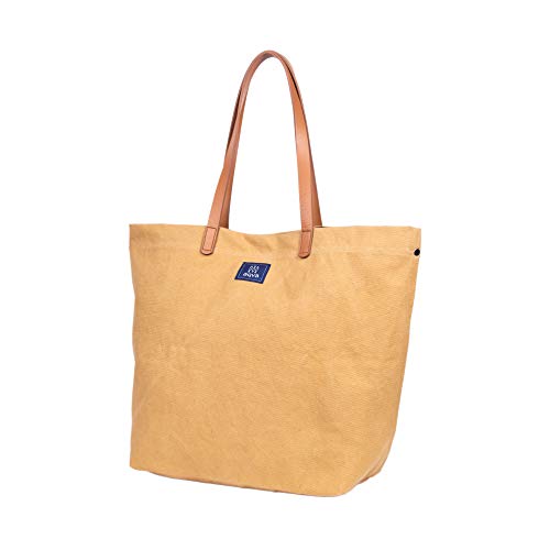 Image of AQVA Cotton Thick Canvas Tote Bag for Women (17.5 inchx13 inchx6 inch) | Trendy Stylish Multipurpose Handbag with Inside Pockets and Zipper | Shoulder Bag for Shopping, Beach, Travel and Work