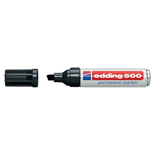 Rotulador edding marcador permanente 500 negro punta biselada 7 mm