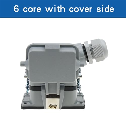 Conector rectangular de alta resistencia HDC-HE-06 de 6 pines para entornos exigentes 3