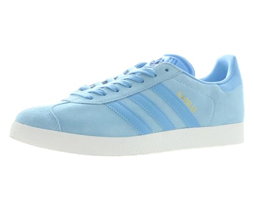 adidas Men's Gazelle Sneaker, Clear Blue/Light Blue/Off White, Size 11.5