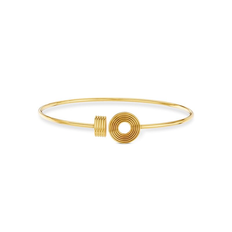 Image of Kisna 9 KT Orbit Flexible Yellow Gold Bangle For Women