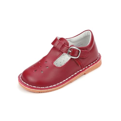 Joy Classic Leather Stitch Down T-Strap | Girl's Mary Jane Flat (Toddler/Little Kid)