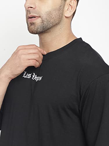 Image of GRITSTONES Men Oversized Half Sleeve Cotton T-Shirt
