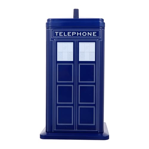 Cabilock Christmas Cookie Tins Phone Booth Box Vintage Telephone Christmas Tinplate Empty Tins Box Phone Booth Favor Candies Boxes British Themed Party Favors Blue