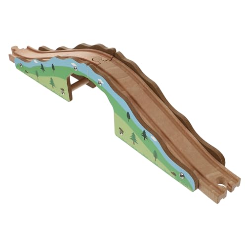 Artibetter Ponte della Foresta in Legno per Trenino, Accessorio Ferroviario, Giocattolo Educativo di Mini Puzzle per Creatività e Sviluppo Abilità Motorie, per Gioco Scenico e Compleanno