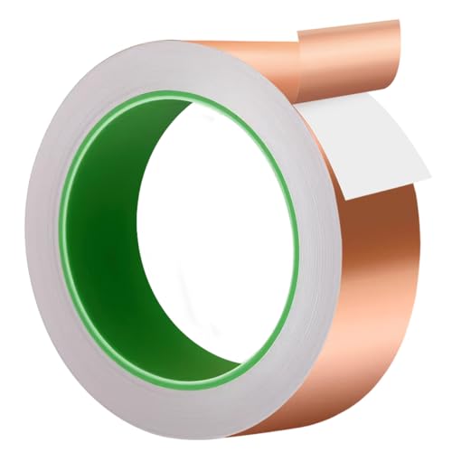 BellaGesundheit Kupferband Gegen Schnecken | 30mm x 20 m Beidseitig Leitendes EMI Abschirmband | Selbstklebendes Kupferfolienband für Schneckenabwehr | Schneckenschutz für Hochbeete & Pflanzen