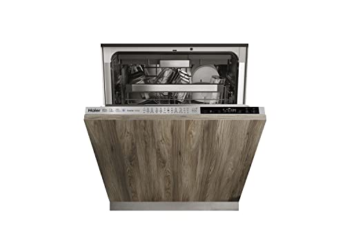 Haier Washlens Series 6 XIB 6B2S3FS, Lavavajillas Integrable 60CM, Motor Inverter, 16 Cubiertos, 3 Bandejas, 12 Ciclos, Wi-Fi, App hOn, Filtro Antibacterias, Vapor, Apertura Automática, 42DB, Clase B