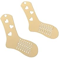 Calcetines para dormir para el invierno, suaves calcetines de cama, 1 par de soportes para pantalla de calcetines, función fija ajustable, madera creativa a mano de ganchillo para adultos, a