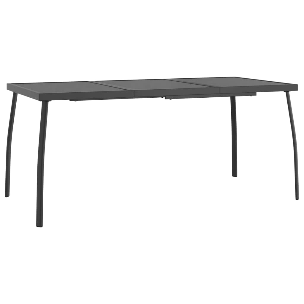 vidaXL Mesa de jardín Malla de Acero Gris Antracita 165x80x72 cm, Mesa de Exterior, Muebles de jardín, Muebles de Patio, Mesa de Patio
