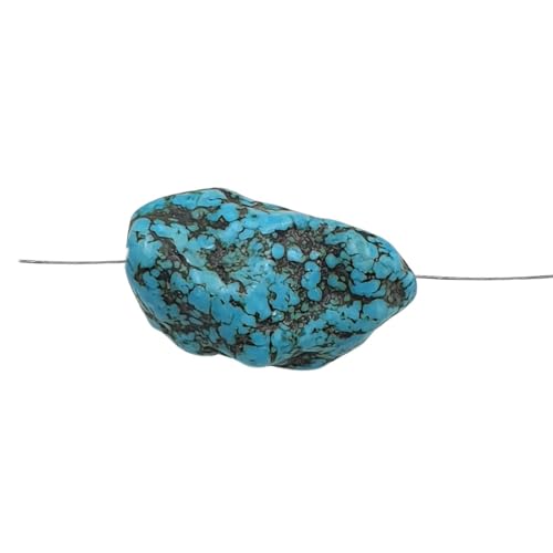 Turquesa azul natural perforada de 47,50 quilates para joyeria artesanal y cuentas de piedra firoza
