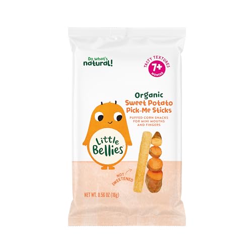 Little Bellies Organic Banana Pick-Me Sticks Baby Snack (Pack of 5 x 0.56 oz Individual Packs)