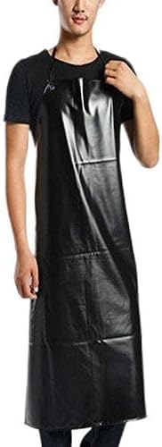 Labor Thickened Lengthening Waterproof Leather Apron/Acid Stain Repellency Chef Kitchen Apron