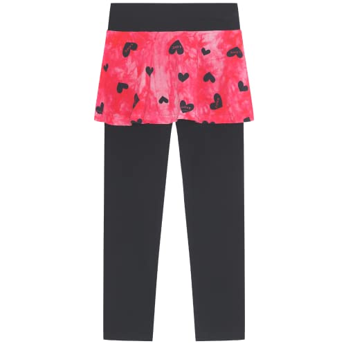 Image of Girls Valentine's Day Outfit Heart Love Print Sweatshirt Kids Girls Clothes Set