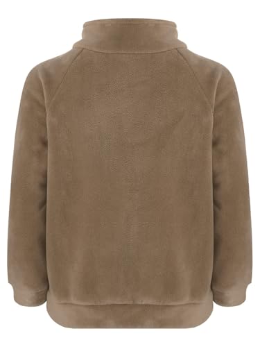 Aislor Kids Zip Up Fleece Jacket Solid Long Sleeve Sweatshirt Fall Winter Warm Coat School Outerwear for Boys Girls2