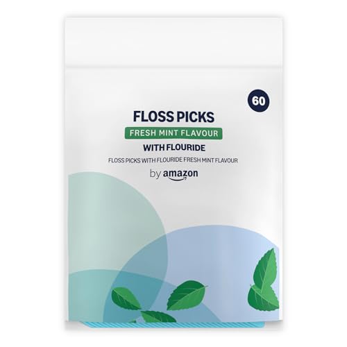 By Amazon Zahnstocher mit Zahnseide, 180 Stück (3 Packungen mit je 60 Stück), Minze – Bild 3