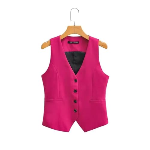 V-Neck Single Breasted Suit Vest Women Slim Short Fashion Sleeveless Vest2