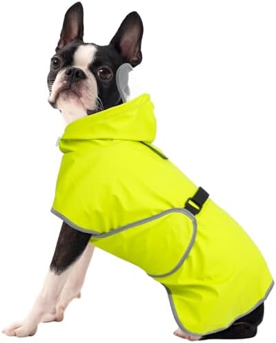 FUAMEY Reflective Dog Raincoats for Medium | Adjustable Belly Str...
