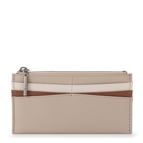 The Sak Neva Large Card Wallet - Slim Leather Wallet for Women - Card Holder With 6 Credit Card Slots & Zipper Closure