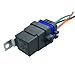 Car Auto Automobile Relay Sealed Waterproof Integrated Wired DC12V/24V 40A 5Pin 4pin Auto Relay + Holder with 150mm Length Wires(5P 24V 15CM)
