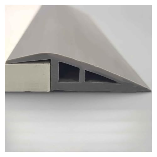 Perfil de Transición Autoadhesivo Tira de Umbral de PVC Striscia Sigillante Suelo Tapajuntas, para Umbral de Alfombra Parquet Suelo Roble, Instalación Rápida(Gray,W5*L100cm)