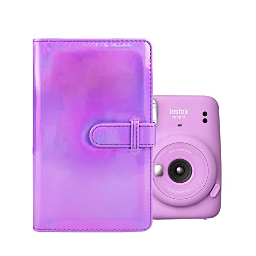 96 Tasche Mini Photo Album per Fuji Instax Mini Fotocamera - per 3 Pollici Foto o Scheda - colorato viola