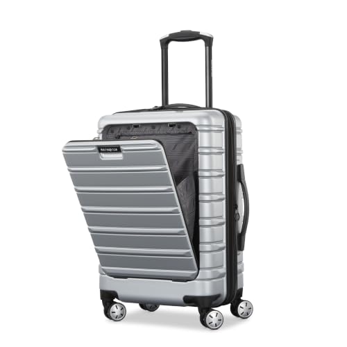 Image of Samsonite Omni 2 Hardside Expandable Luggage with Spinner Wheels, Artic Silver, Pro Carry-on Spinner, Omni 2 Hardside Expandable Luggage With Spinner Wheels
