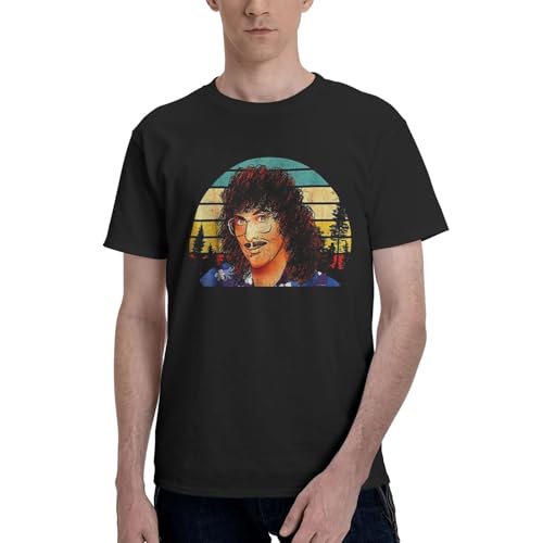 Weird Al Music Yankovic Men's Casual Basic Short Sleeve Crewneck Cotton T-Shirt Summer Athletic Tee Top Black