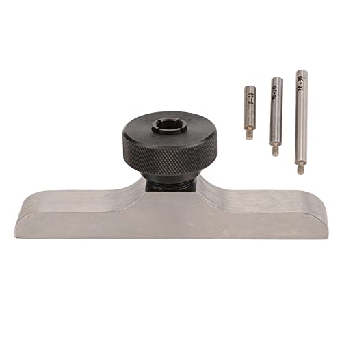 Depth Dial Indicator Base Hardened Stainless Steel Depth Micrometer Stand with 3 Pcs Extension Rods (103 * 17mm)