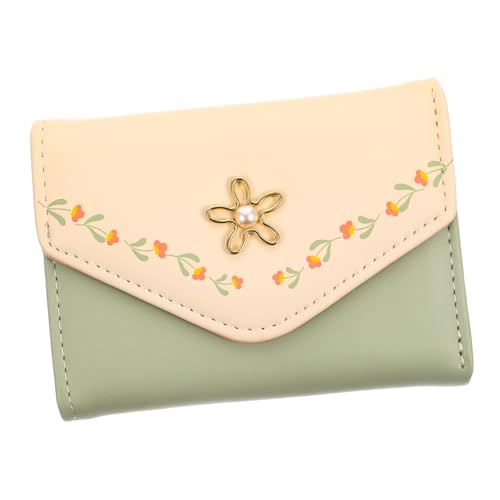 Fashionable Women Short Wallet Flower Printing Storage Pouch Portable Purse