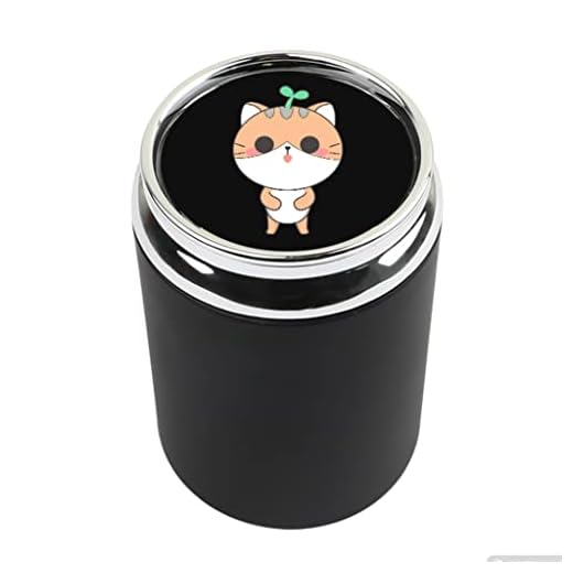 Bil askfat Avtagbar bil askkopp, lätt rengöring Metallfodral Bil askkoppar med lock LED Ljus, Bil askkoppar for de flesta bilkopphållare Biltillbehör (Color : G)