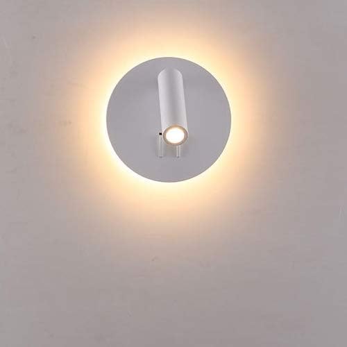 BRILLRAYDO 10W LED Wall Mount Directional Spotlight Bedside Reading Light On/Off Button Focus lighting Adjustable Picture White-Finish Nature White photo 3