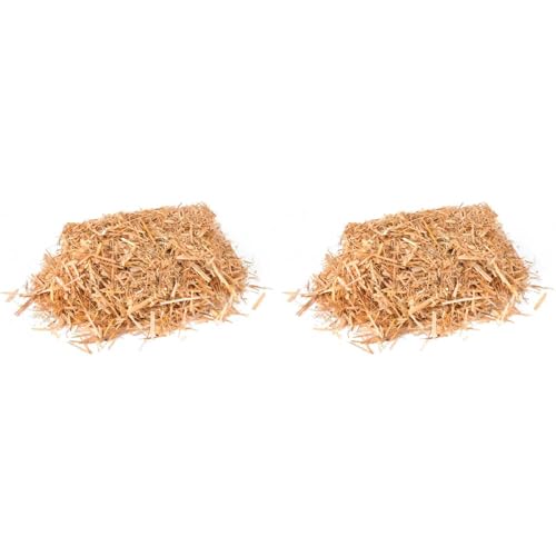 AC - Pack de 2 Bolsas de Paja para belén - 15 x 14 cm - Accesorio para decoración en el Nacimiento - Ideal para los últimos Detalles