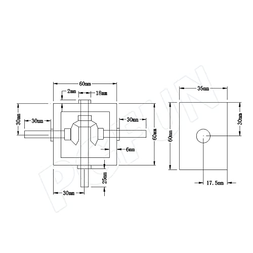 Pgfun TYXC-0010-1-2_10 1:1 Right Angle Bevel Gearbox 1.5 Module 20 Teeth 90° Angle Drive Steering Gear Device Simple Mechanical Diy Module thumb #4