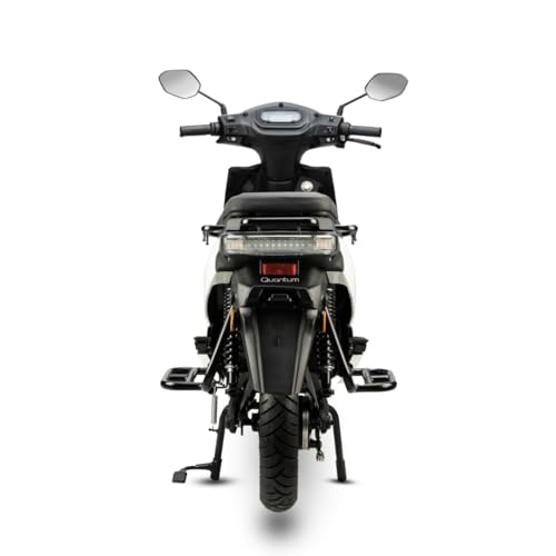 Image of Quantum Bziness X Electric Scooter | NMC Battery Pack | 105 km Range | Bluetooth, USB & Digital Display | 60 km /h Top Speed | White | Advance Booking for Ex-Showroom