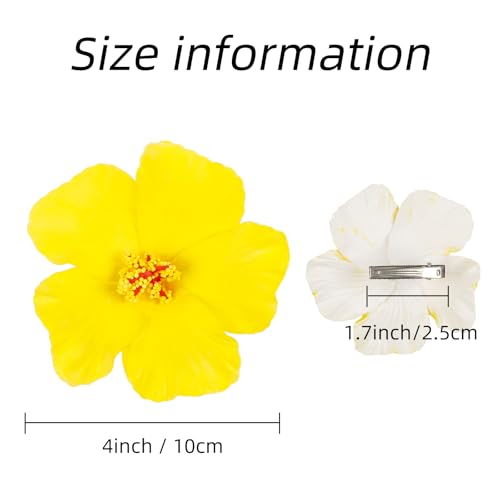 Set de 5 pinzas de flores hawaianas para mujer miniatura 2